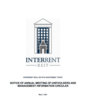 INTERRENT REAL ESTATE INVESTMENT TRUST NOTICE OF ANNUAL ...