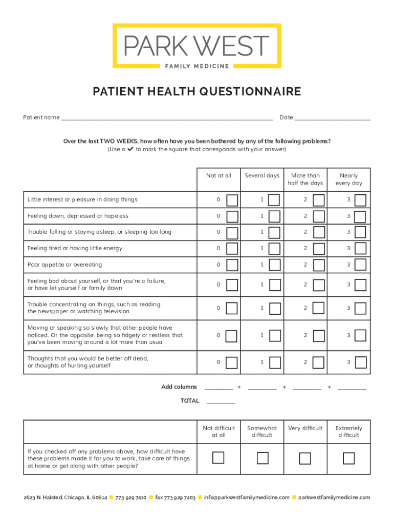 Fillable Online PATIENT HEALTH QUESTIONNAIRE (GAD-7) Over the last two ...