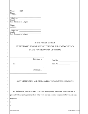 Code: 1524 Email: -Represented Litigant Name: Self ...