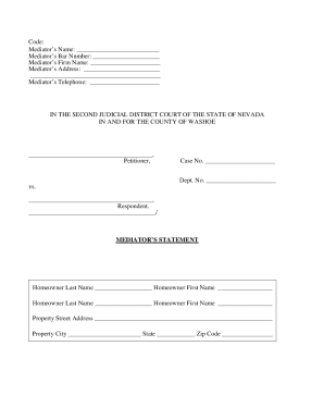 ADR-200 MEDIATION DISCLOSURE NOTIFICATION AND ACKNOWLEDGEMENT