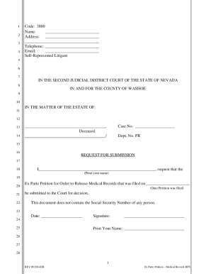 Form To Request Medical Records - find-hospital.info