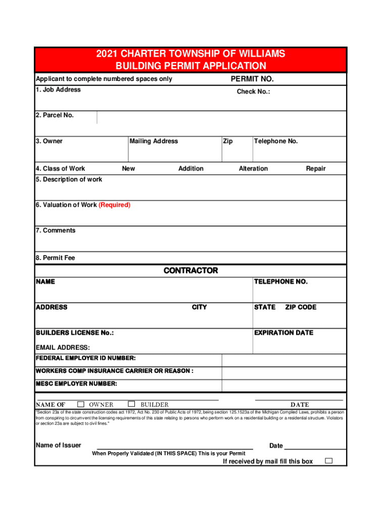 Fillable Online Get the free Lincoln Township Electrical Permit Fax