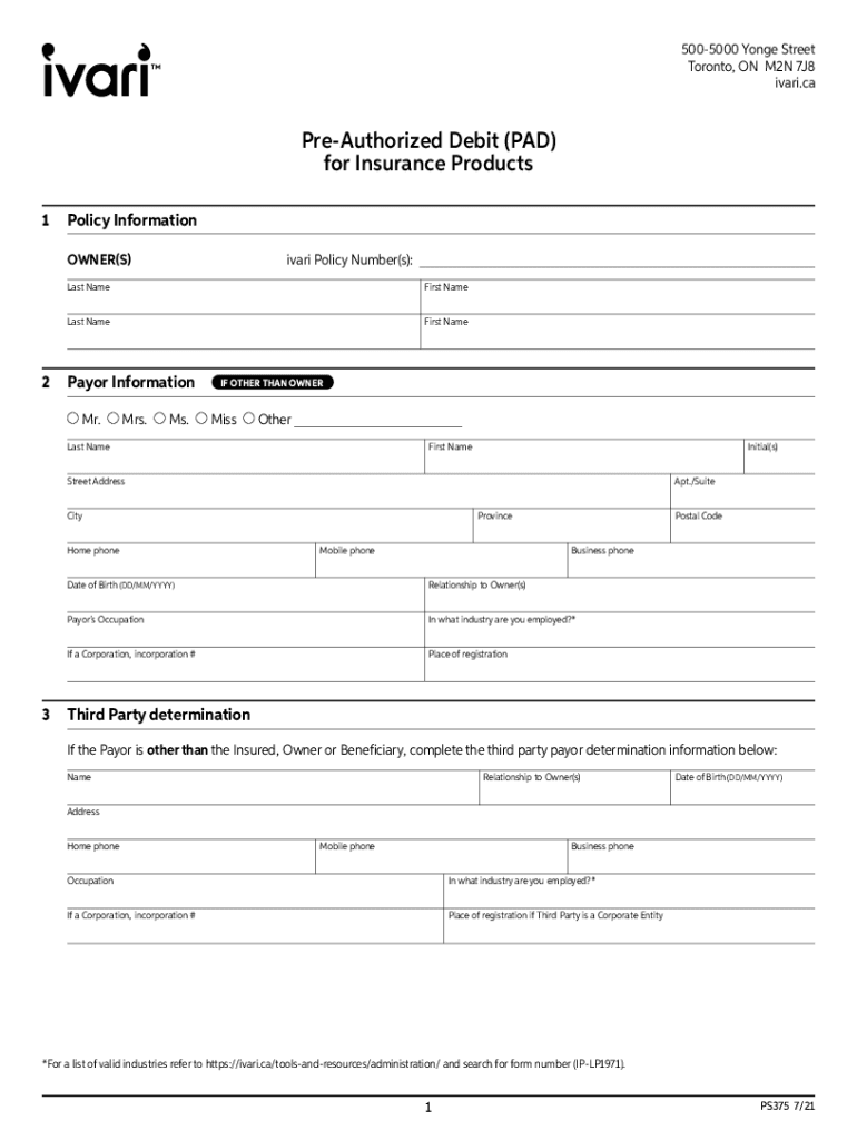 ivari form Preview on Page 1