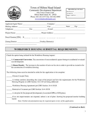 Workforce Housing Application. Workforce Housing Application