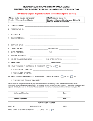 HOWARD COUNTY DEPARTMENT OF PUBLIC WORKS BUREAU OF ...