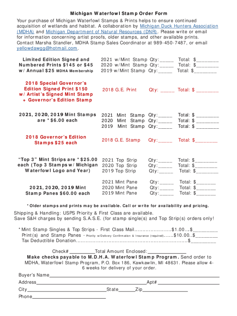 Fillable Online originsl michigan Fillable Online michigan MDHA Stamp