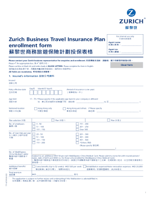 zurich business travel claim form