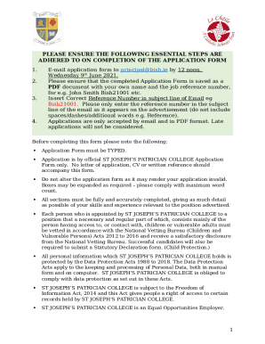 E-mail application form to principalbish