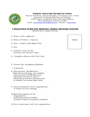Honorary Animal Welfare Officer Application Form (3)