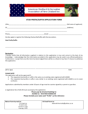 Fillable Online Suffix In Application Form - Fill Online, Printable ...