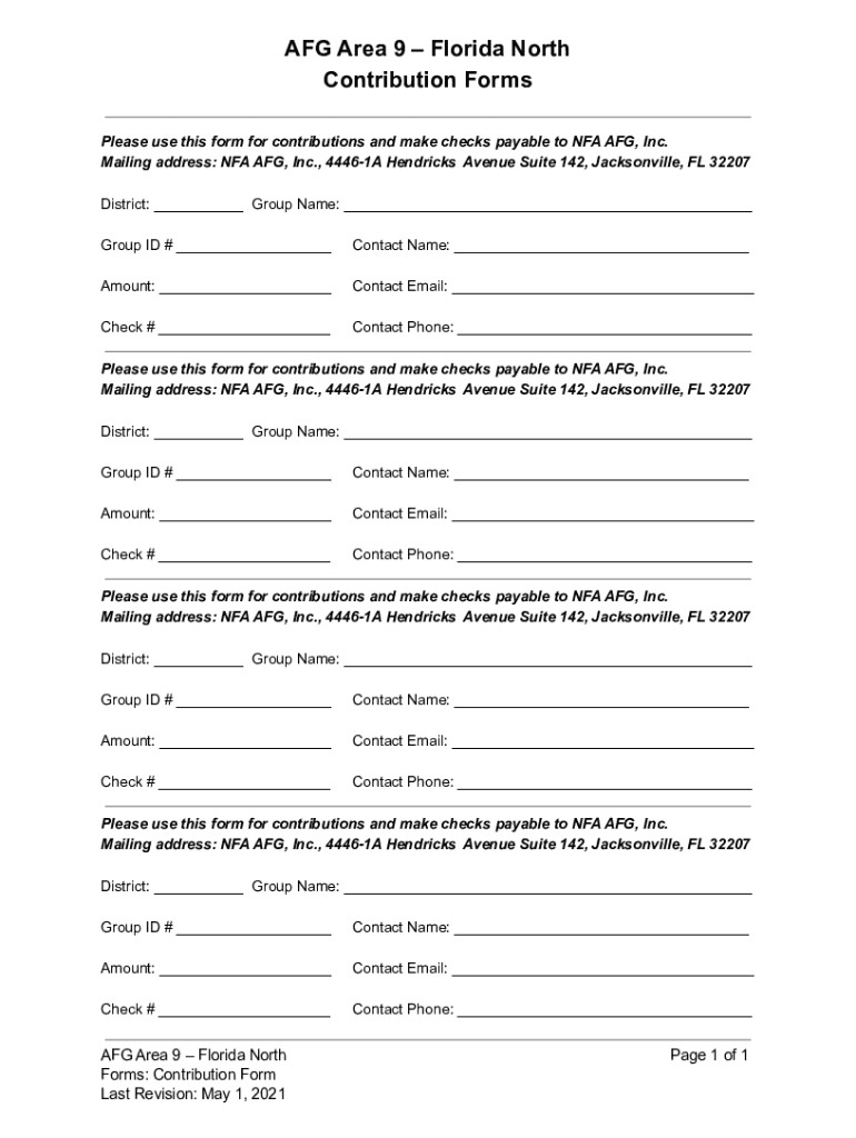Fillable Online Forms-Contribution Form Fax Email Print - pdfFiller