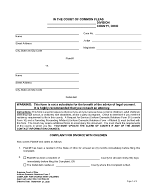 Uniform Domestic Relations Form - Affidavit 5 (Motion and Affidavit or Counter Affidavit for Temporary Orders Without Oral Hearing)