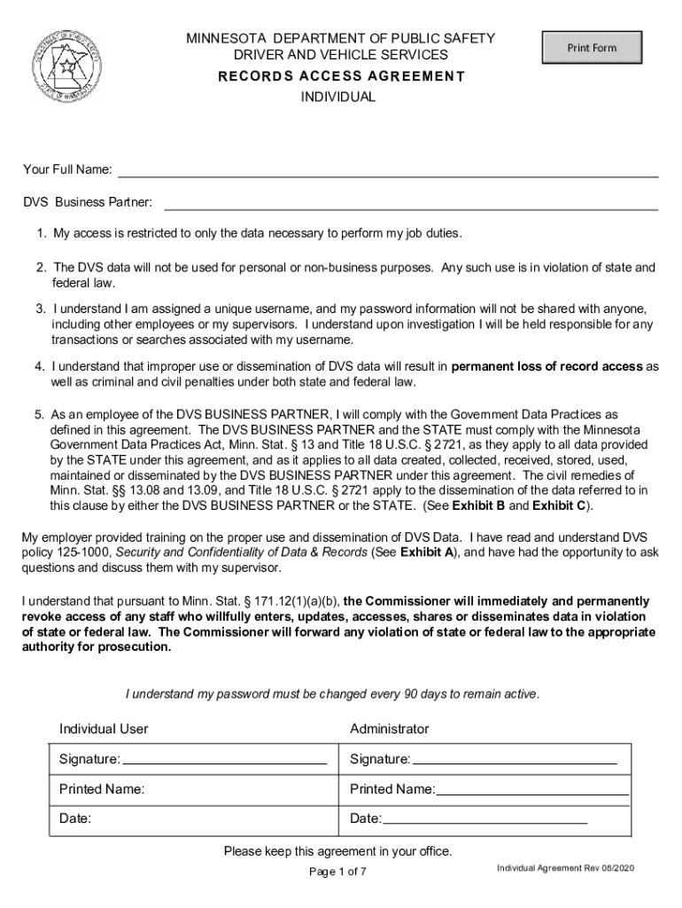 records access agreement Preview on Page 1