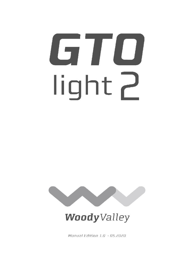 Fillable Online GTO light 2 user manual Woody Valley Fax Email