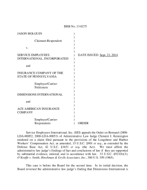 LHCA Unpublished Document: 13-0275: Jason Holguin v. Service ...
