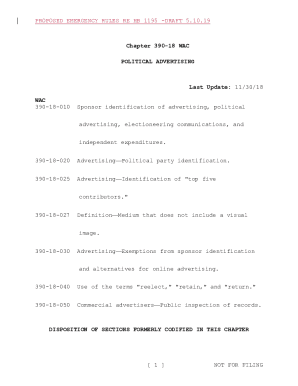 PROPOSED EMERGENCY RULES RE HB 1195 -DRAFT 5.10.19 1 ...