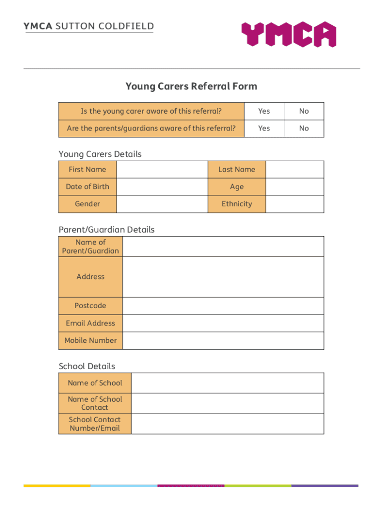 Fillable Online Young Carers Online Referral FormWigan and Leigh Carers
