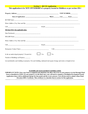 Proposed new Resale Certificate of Continued Occupancy