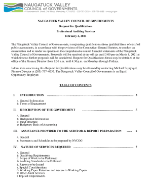 NAUGATUCK VALLEY COUNCIL OF GOVERNMENTS Request for ...