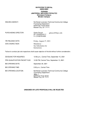 Friday, August 27, 2021 SITE INSPECTION Mandatory - See ...