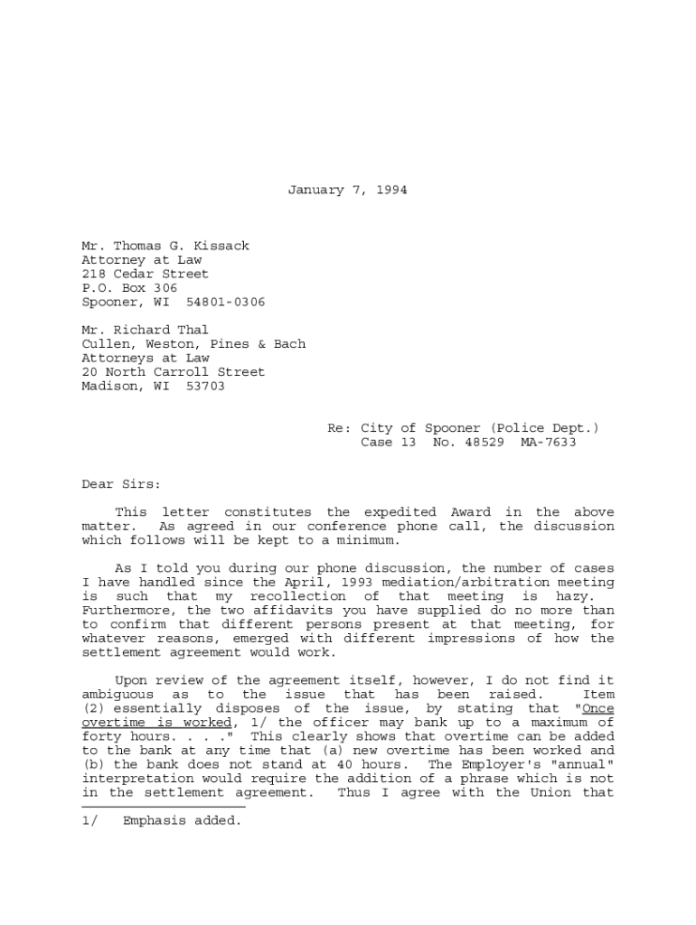 Fillable Online City of Spooner (Police Department), WERCMA7633