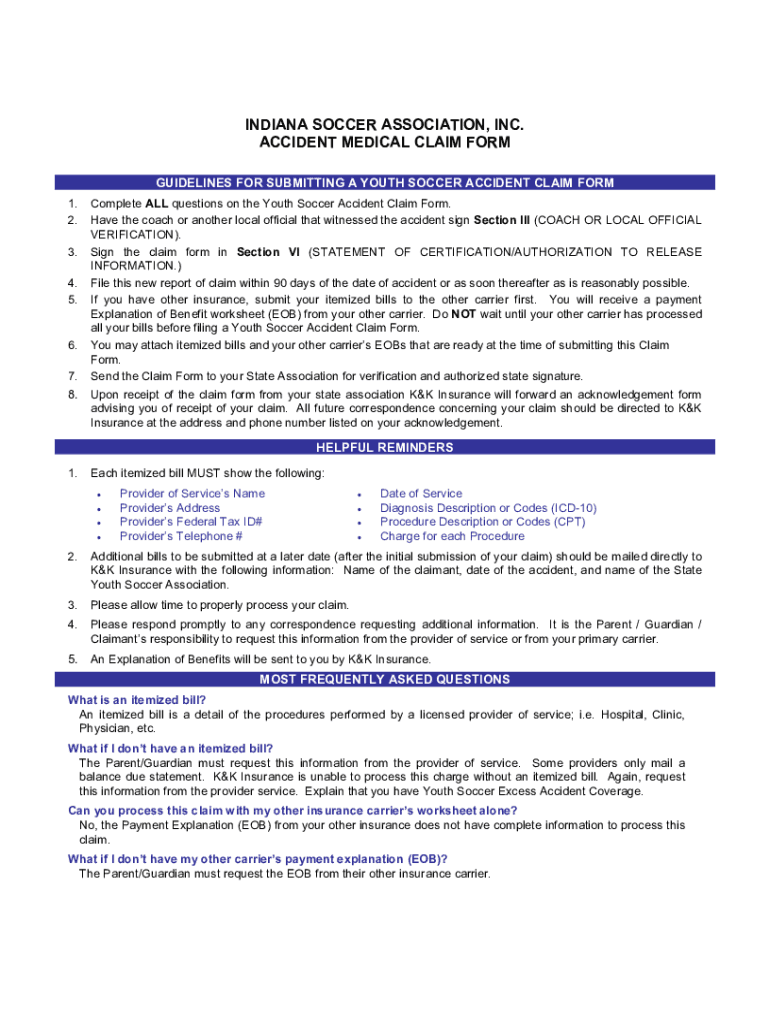 CLAIM PROCEDURE: U S A S A SPECIAL RISK ACCIDENT CLAIM FORM Preview on Page 1