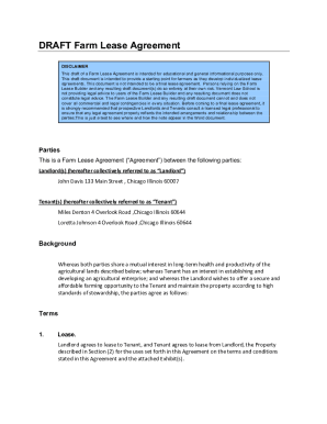 Generic Farm Lease Agreement Form