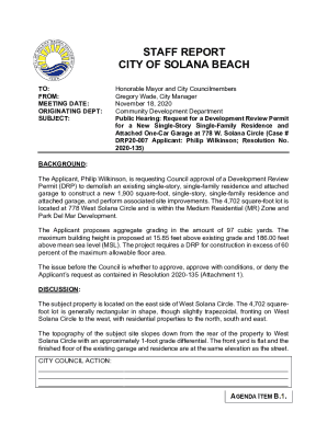 Get the free Online Staff report city of solana beach Fax ...