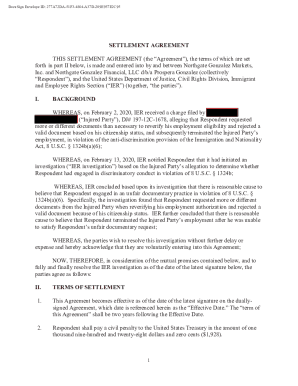 Northgate Settlement Agreement. Civil Rights Division