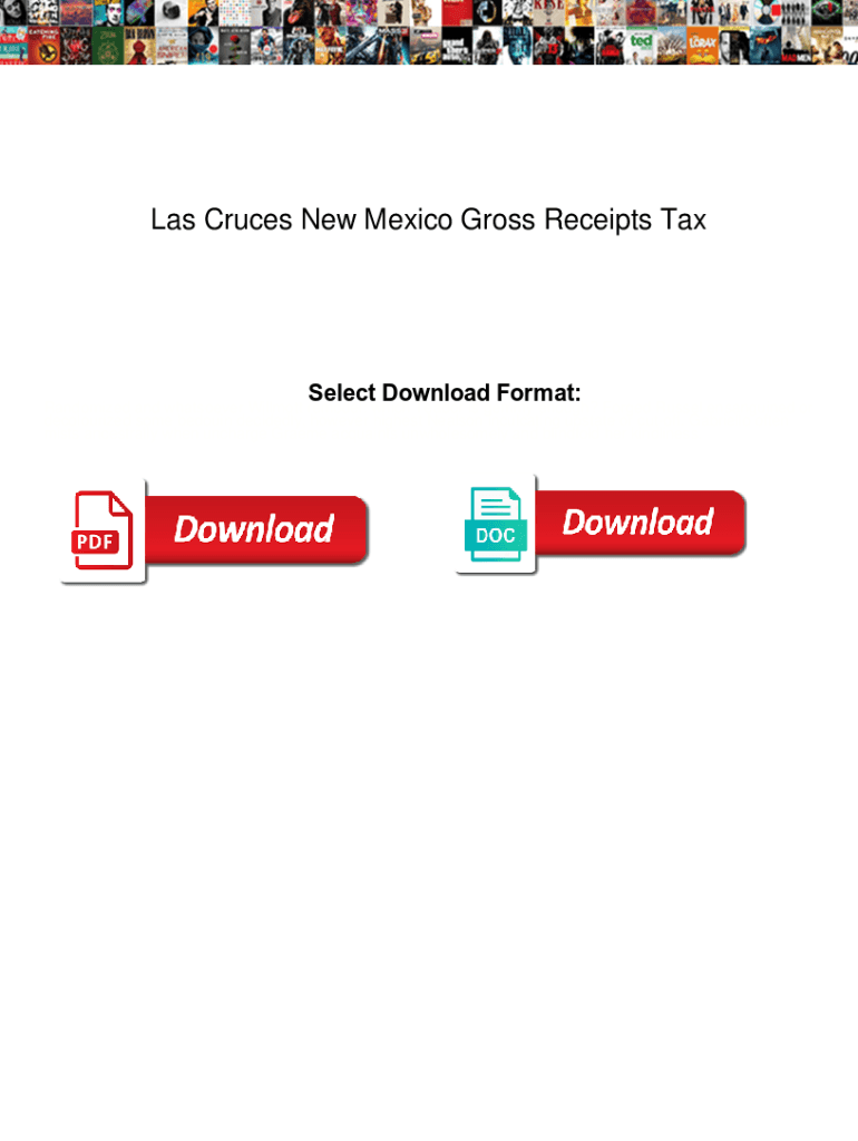 Fillable Online Las Cruces New Mexico Gross Receipts Tax. Las Cruces