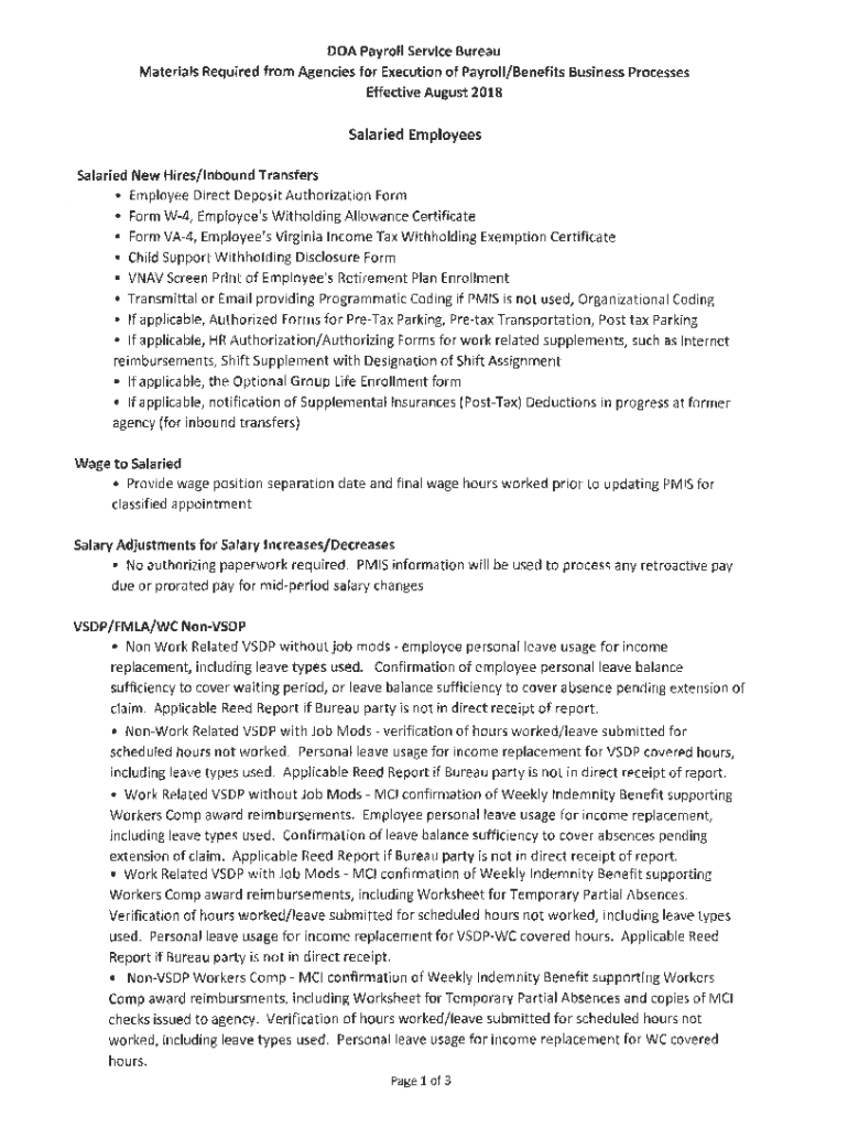 Fillable Online Salaried EmployeesEmployee Direct Deposit Authorization ...