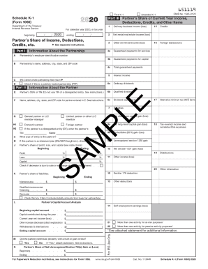 About Schedule K-1 (Form 1065), Partner's Share of Income ...About Schedule K-1 (Form 1065), Partner's Share of Income ...Instructions for Form 1065 (2020)Internal Revenue ServicePartner's Instructions for Schedule K-1 ... - IRS tax forms