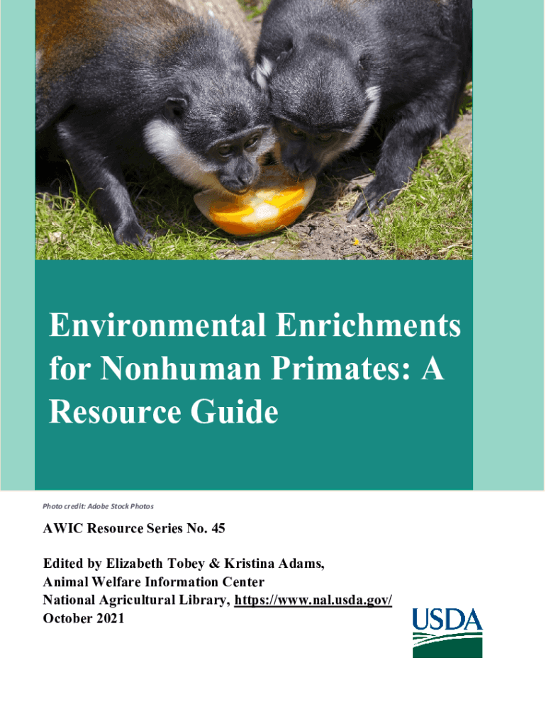 Fillable Online Environmental Enrichment For Nonhuman Primates Resource Guide Fax Email Print ...