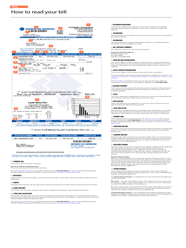 Fillable Online how to read your bill Fax Email Print - pdfFiller