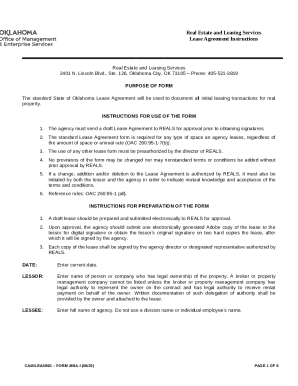 www.ok.govdcssearchdocsREALS Lease Renewal Agreement Instructions Form 289D-I