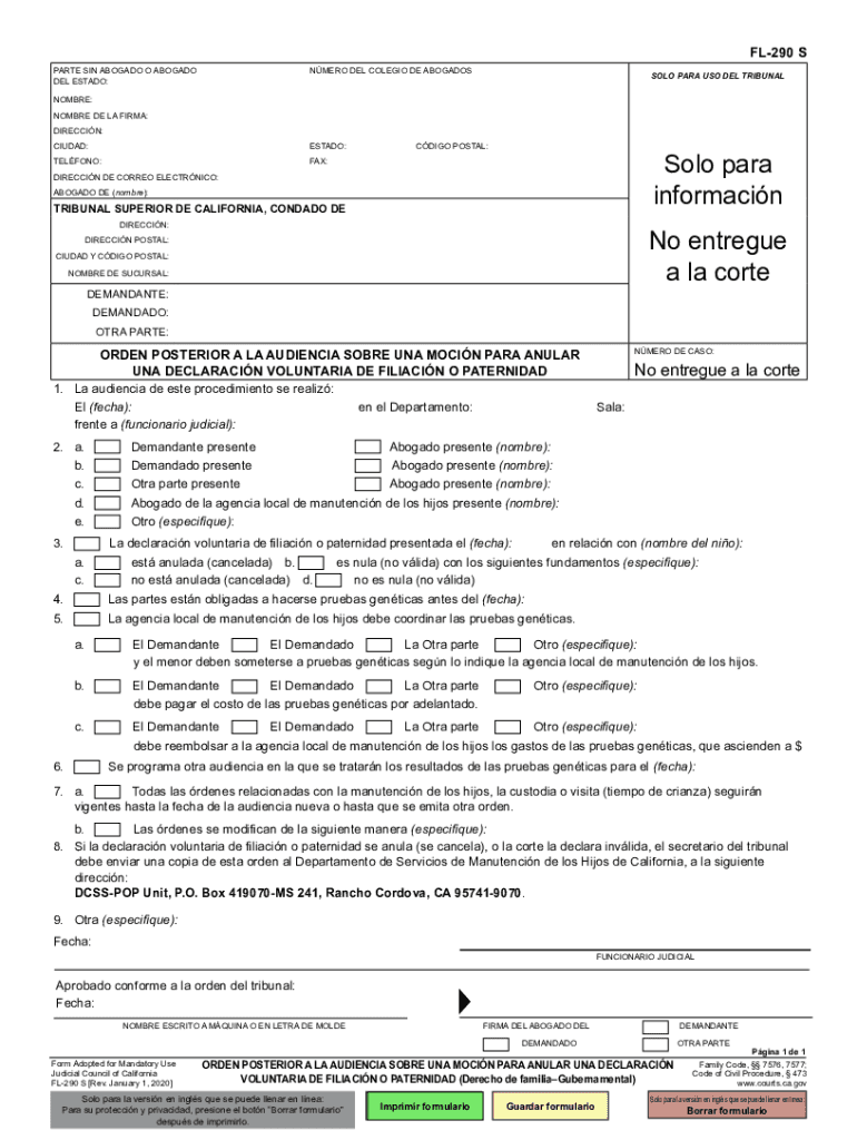 posterior audiencia mocion paternidad Preview on Page 1