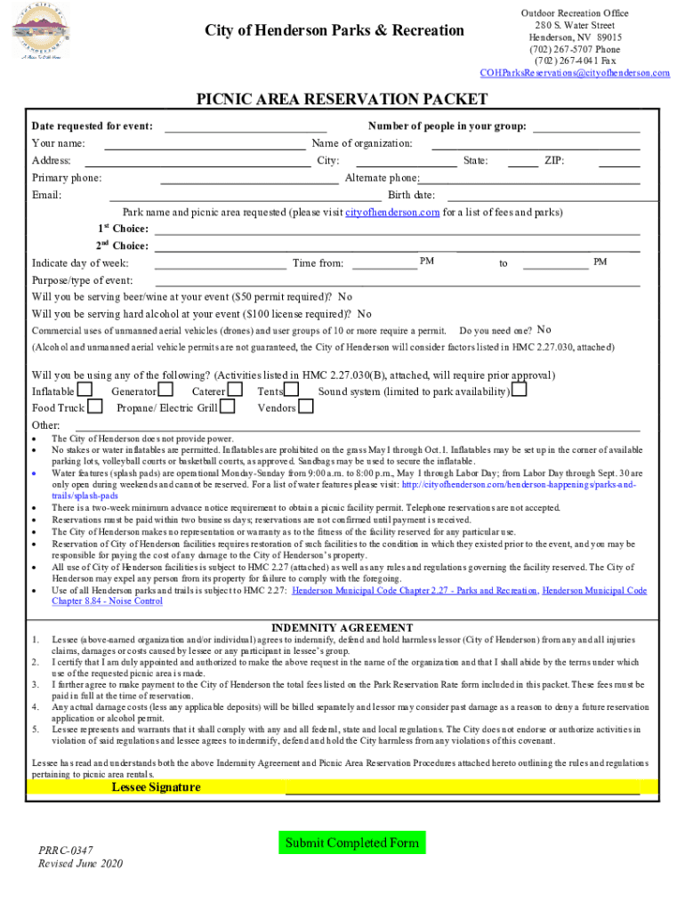 PDF PARKS AND RECREATION DEPARTMENT - City of Henderson Preview on Page 1