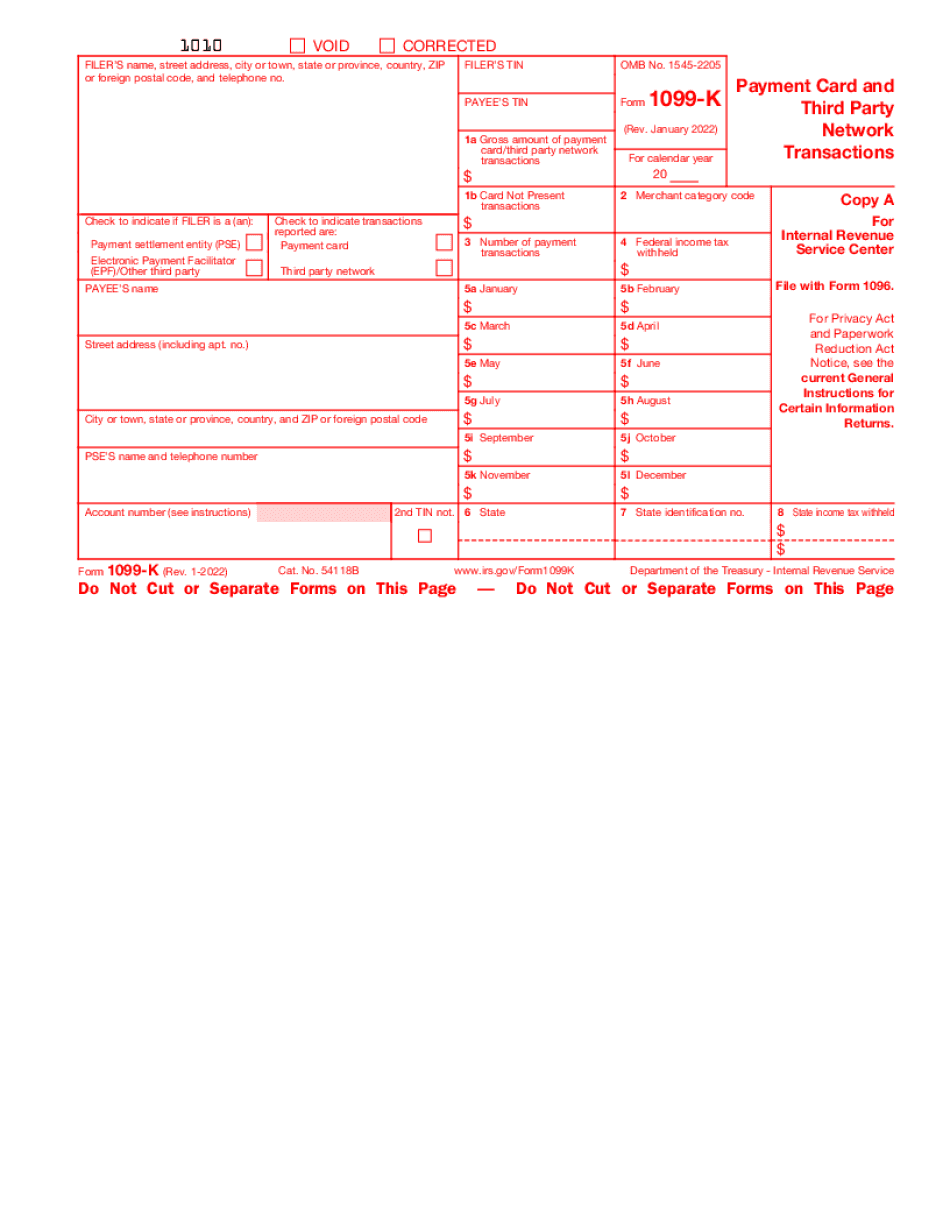 How to fill Form 1099-K