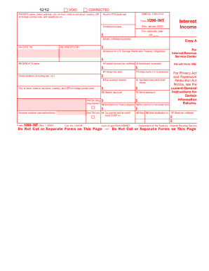 Form 1099-INT (Rev. January 2022). Interest Income