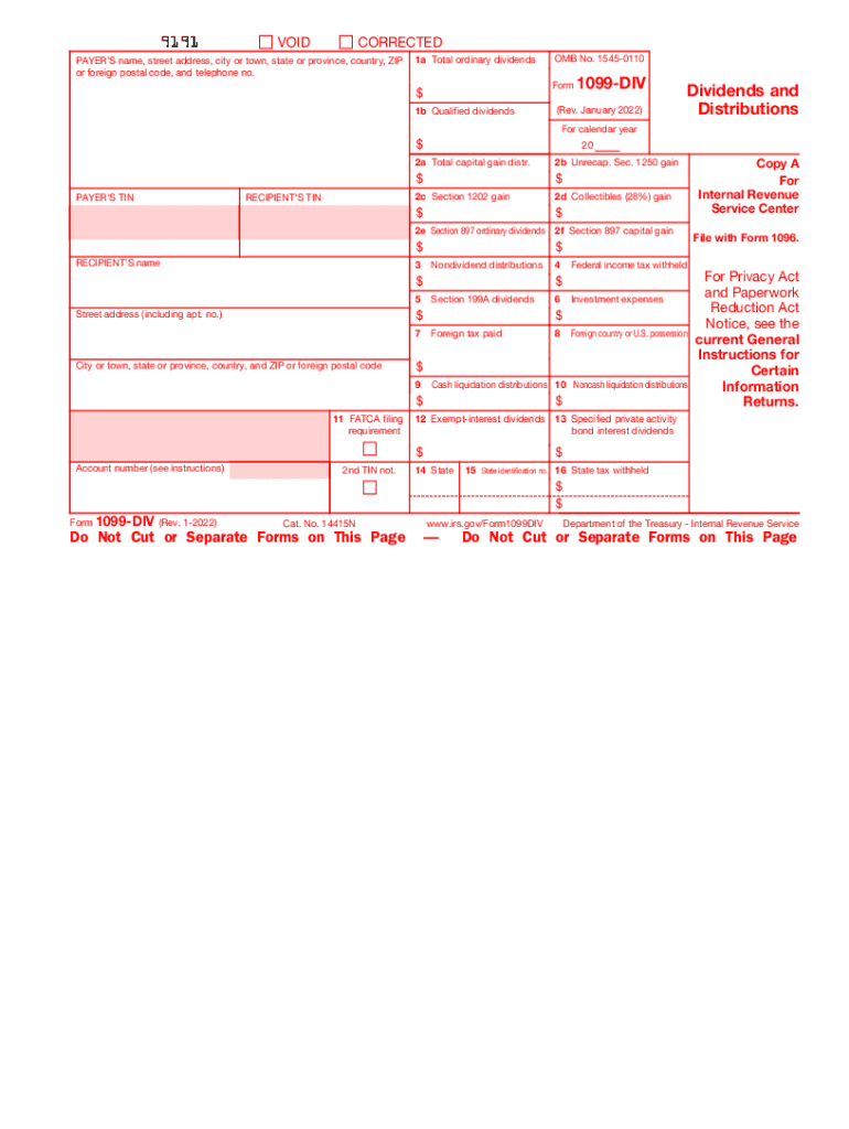 1099 Form 2022 Printable