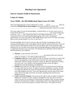 Hunting and Access Permission Agreement