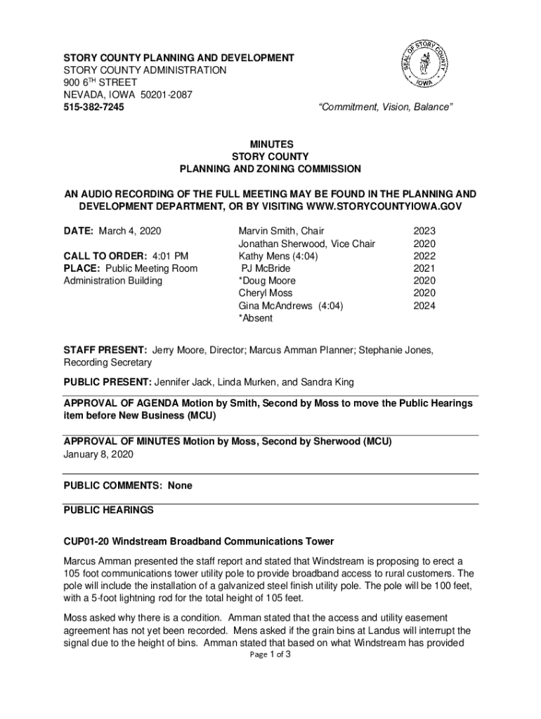 Fillable Online STORY COUNTY PLANNING AND DEVELOPMENT STORY Fax