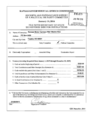 ethics.ks.govCFAScannedPACsRECEIPTS AND EXPENDITURES REPORT FILED OF A POLITICAL OR ...
