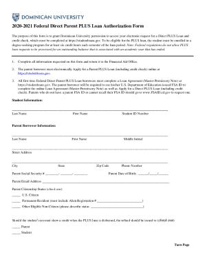 73 Parent Plus Loan Application Form - Free to Edit ...