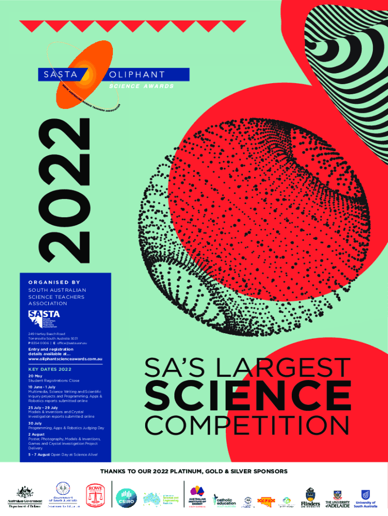 Fillable Online South Australian Science Teachers Association in 249