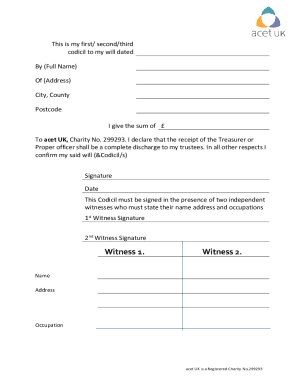 40 Codicil To Will - Free to Edit, Download &amp;amp; PrintCocoDoc