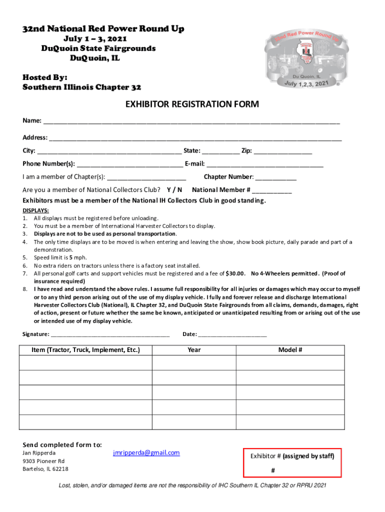 Fillable Online NATIONAL RED POWER ROUND UP HOSTED