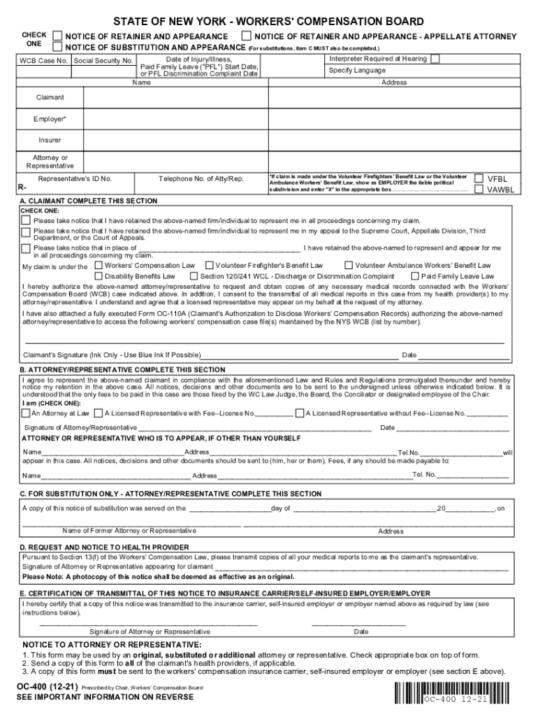 oc 400 workers compensation Preview on Page 1
