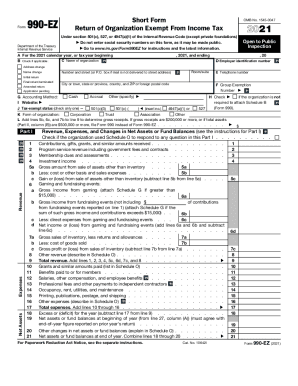 2021 Form 990-EZ. Short Form Return of Organization Exempt From Income Tax