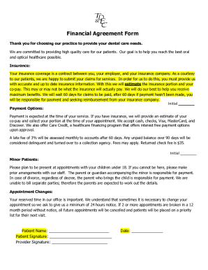 Fillable Online Dental Financial Agreement Template Fax Email Print Fillable Online Dental Financial Agreement Template Fax Email Print